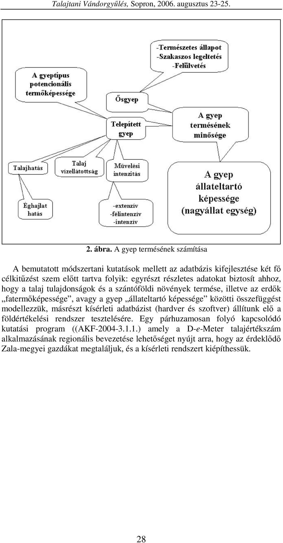 ahhoz, hogy a talaj tulajdonságok és a szántóföldi növények termése, illetve az erdk fatermképessége, avagy a gyep állateltartó képessége közötti összefüggést modellezzük,