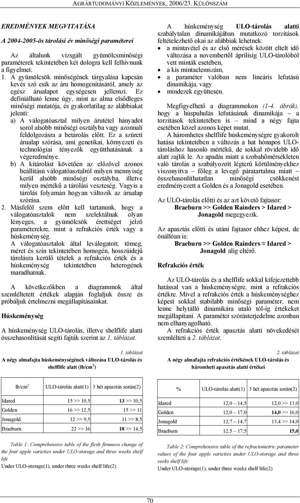 Ez definiálható lenne úgy, mint az alma elsődleges minőségi mutatója, és gyakorlatilag az alábbiakat jelenti: a) A válogatóasztal milyen árutétel hányadot sorol alsóbb minőségi osztályba vagy