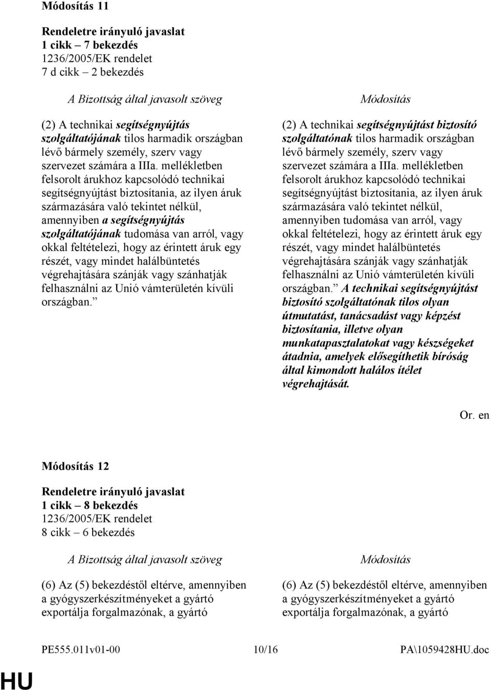 vagy okkal feltételezi, hogy az érintett áruk egy részét, vagy mindet halálbüntetés végrehajtására szánják vagy szánhatják felhasználni az Unió vámterületén kívüli országban.