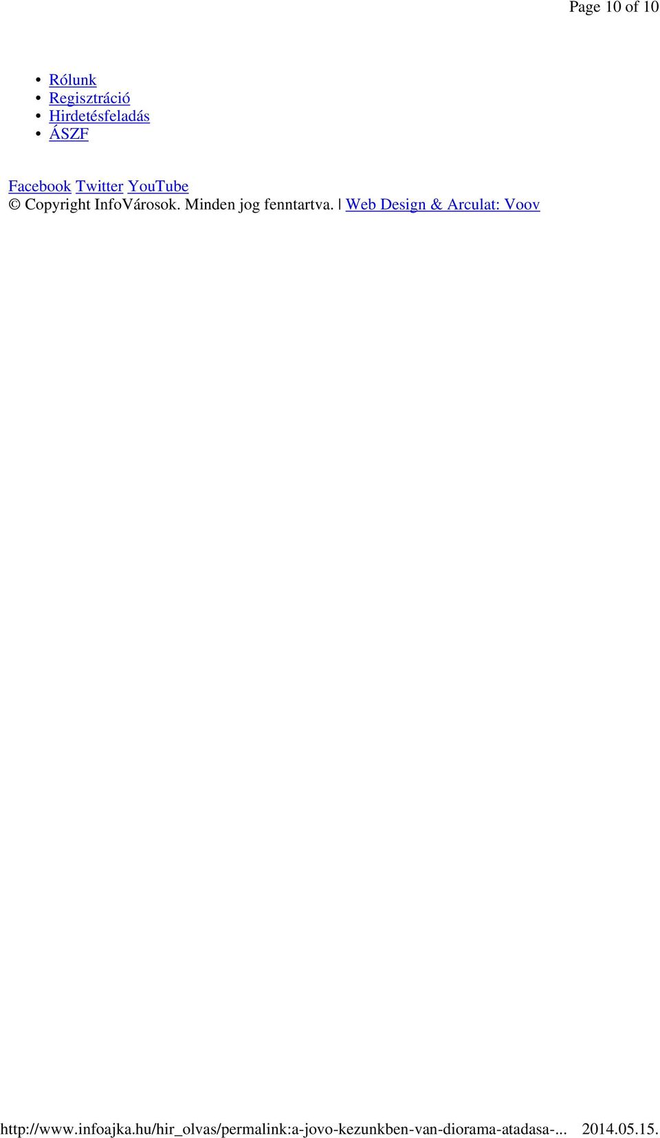 YouTube Copyright InfoVárosok.