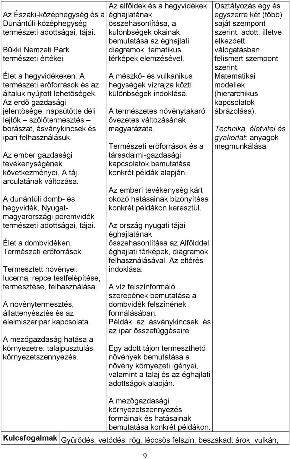 Az erdő gazdasági jelentősége, napsütötte déli lejtők szőlőtermesztés borászat, ásványkincsek és ipari felhasználásuk. Az ember gazdasági tevékenységének következményei. A táj arculatának változása.