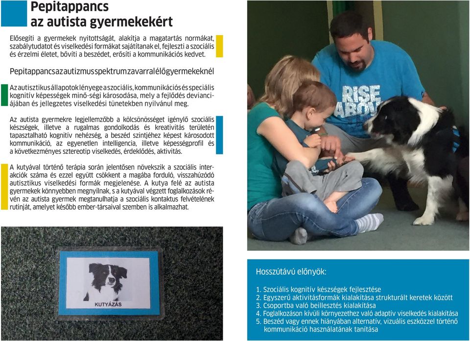 Pepitappancsazautizmusspektrumzavarralélőgyermekeknél Az autisztikus állapotok lényege a szociális, kommunikációs és speciális kognitív képességek minő-ségi károsodása, mely a fejlődés devianciájában
