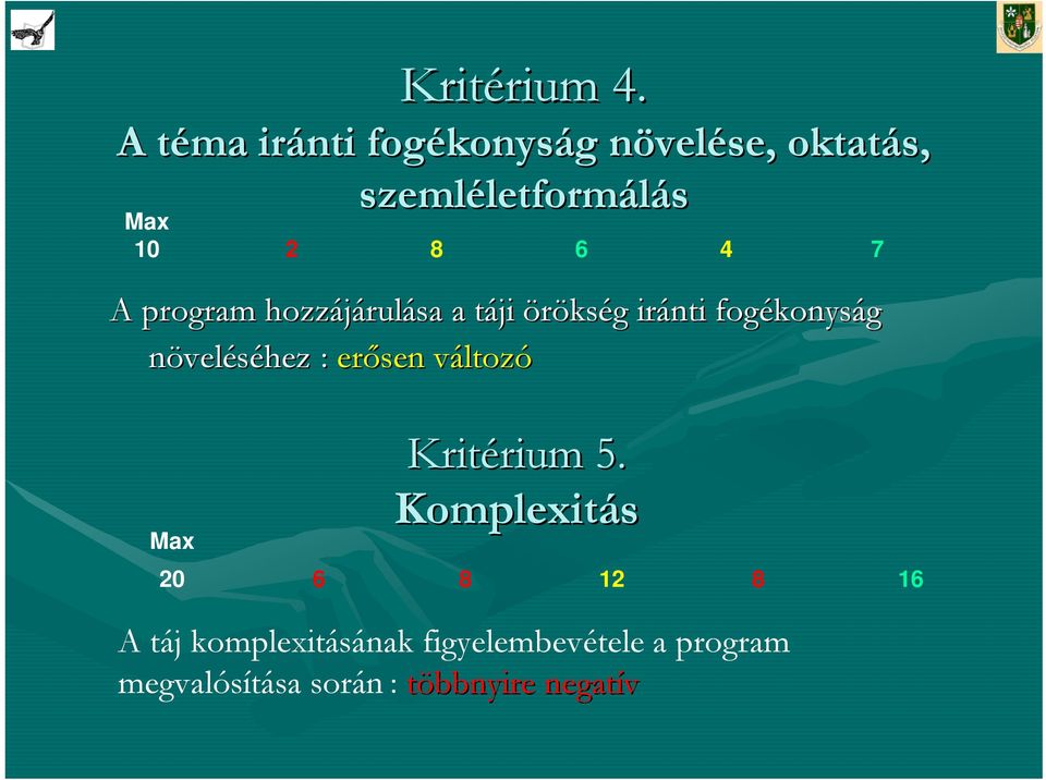 program hozzájárul rulása a táji t örökség g iránti fogékonys konyság növeléséhez : erősen