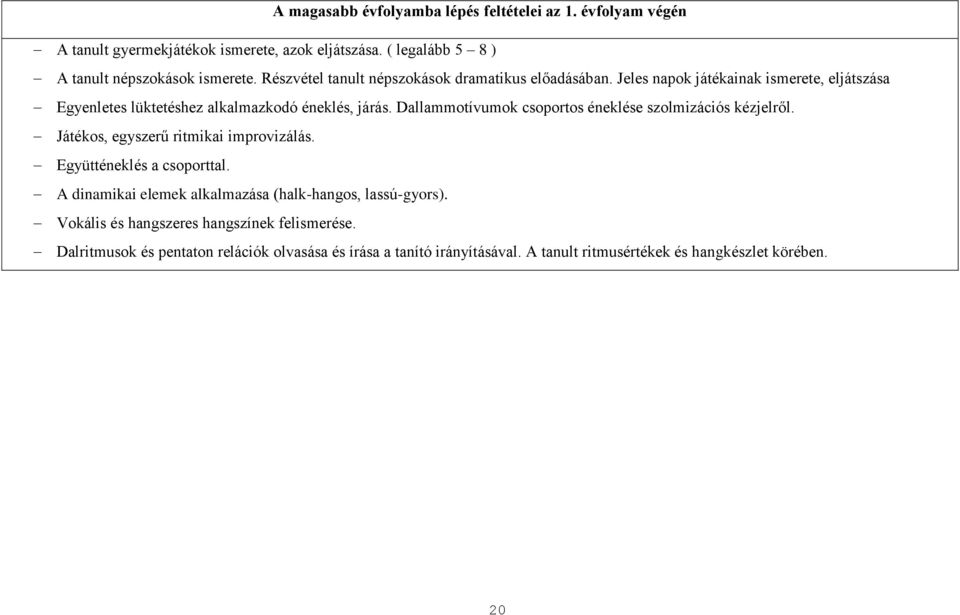 Dallammotívumok csoportos éneklése szolmizációs kézjelről. Játékos, egyszerű ritmikai improvizálás. Együtténeklés a csoporttal.