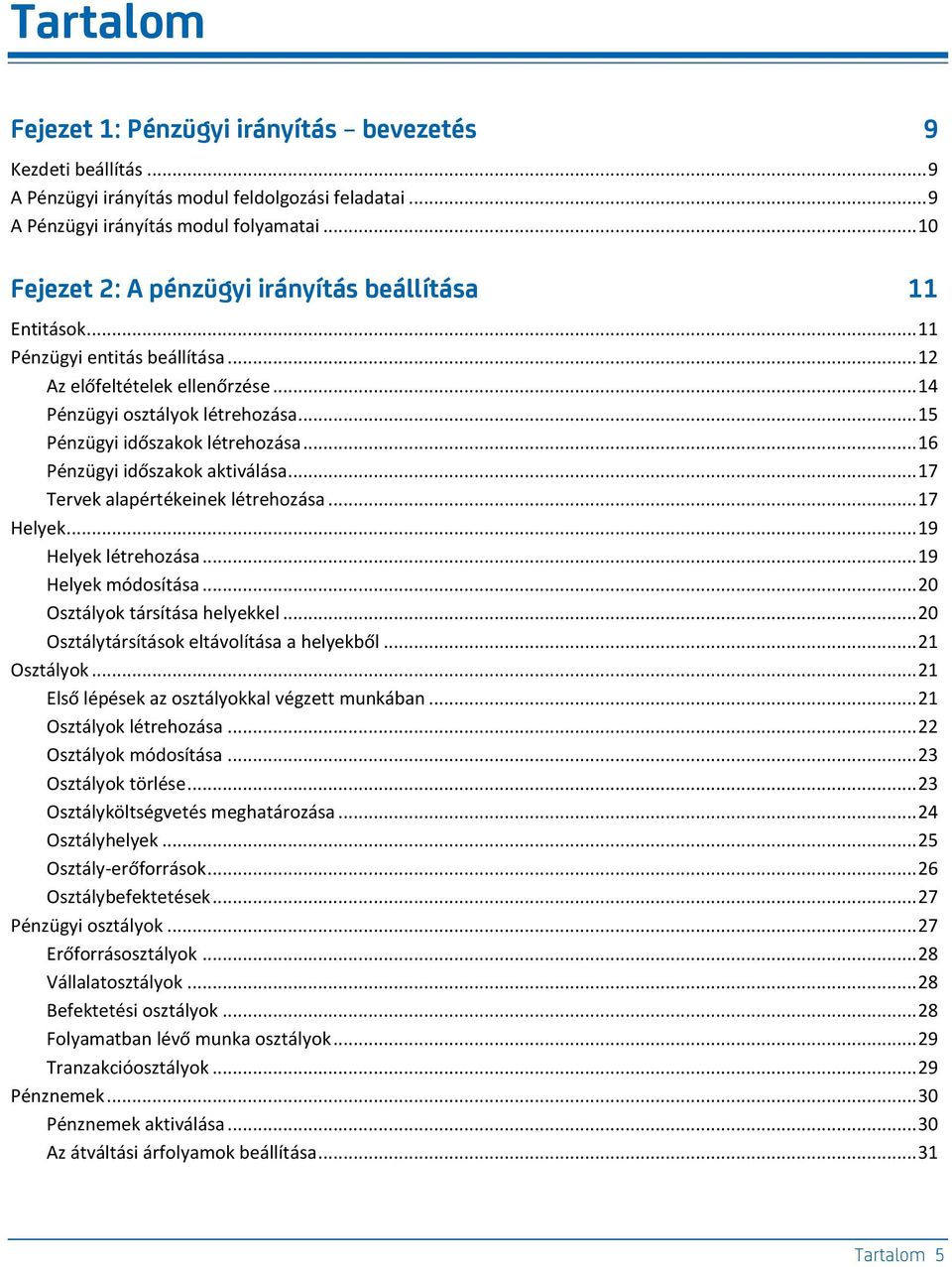 .. 15 Pénzügyi időszakok létrehozása... 16 Pénzügyi időszakok aktiválása... 17 Tervek alapértékeinek létrehozása... 17 Helyek... 19 Helyek létrehozása... 19 Helyek módosítása.