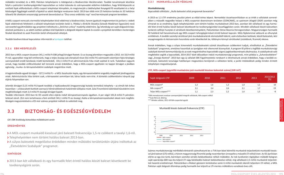 MOL-csoport telephelyei környékén, és megismerjük a lakóhelyüket fenyegető fő veszélyeket és a helyi közösségek függőségét ezektől a fajoktól az adott ökológiai rendszeren belül.