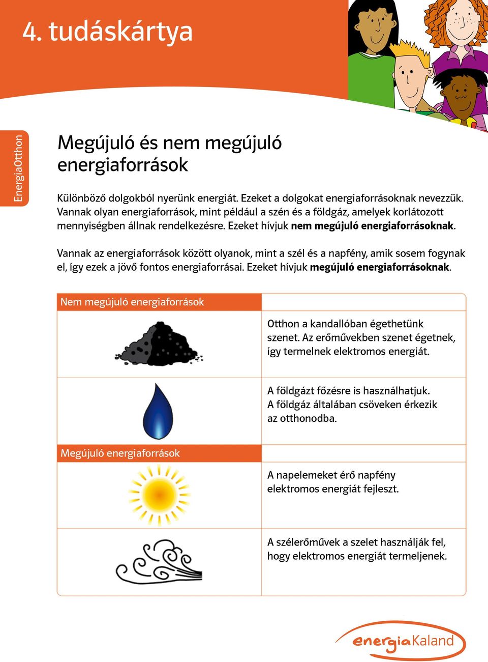 Vannak az energiaforrások között olyanok, mint a szél és a napfény, amik sosem fogynak el, így ezek a jövő fontos energiaforrásai. Ezeket hívjuk megújuló energiaforrásoknak.