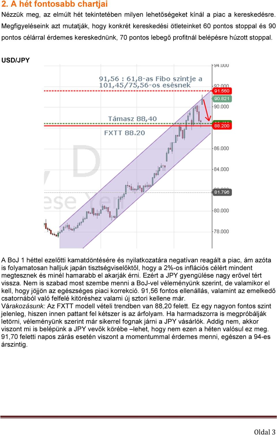 USD/JPY A BoJ 1 héttel ezelőtti kamatdöntésére és nyilatkozatára negatívan reagált a piac, ám azóta is folyamatosan halljuk japán tisztségviselőktől, hogy a 2%-os inflációs célért mindent megtesznek