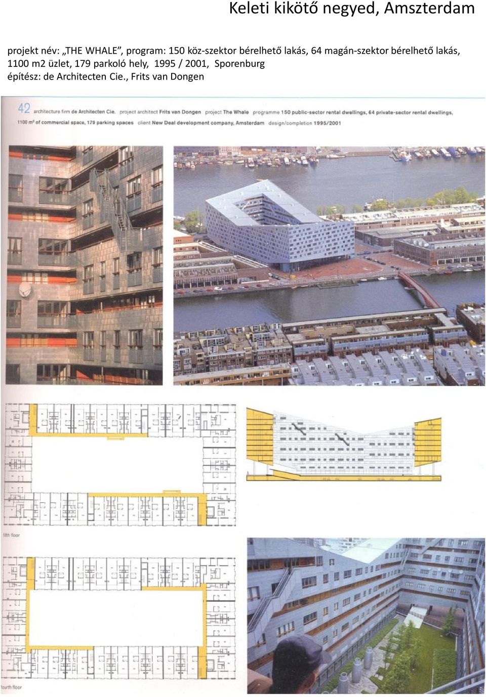 1100 m2 üzlet, 179 parkoló hely, 1995 / 2001,