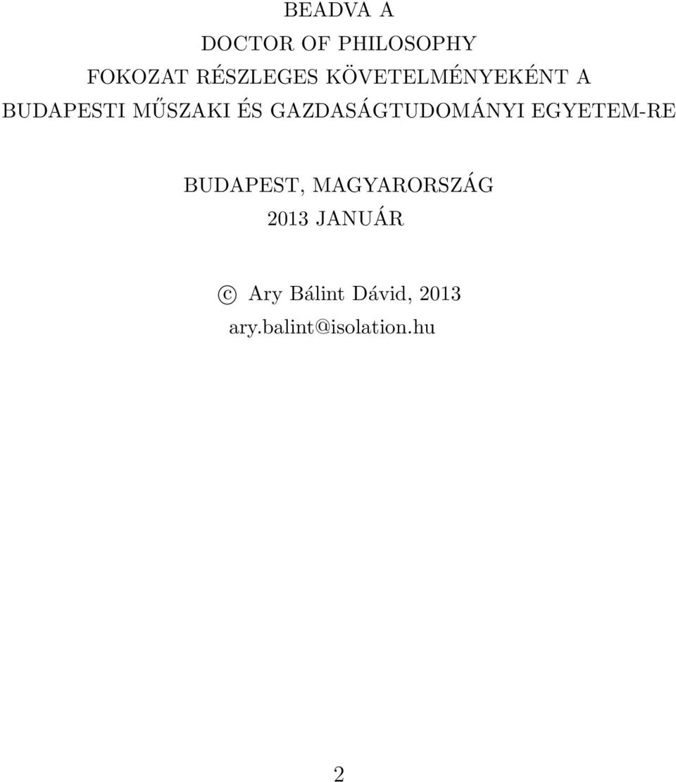 GAZDASÁGTUDOMÁNYI EGYETEM-RE BUDAPEST,