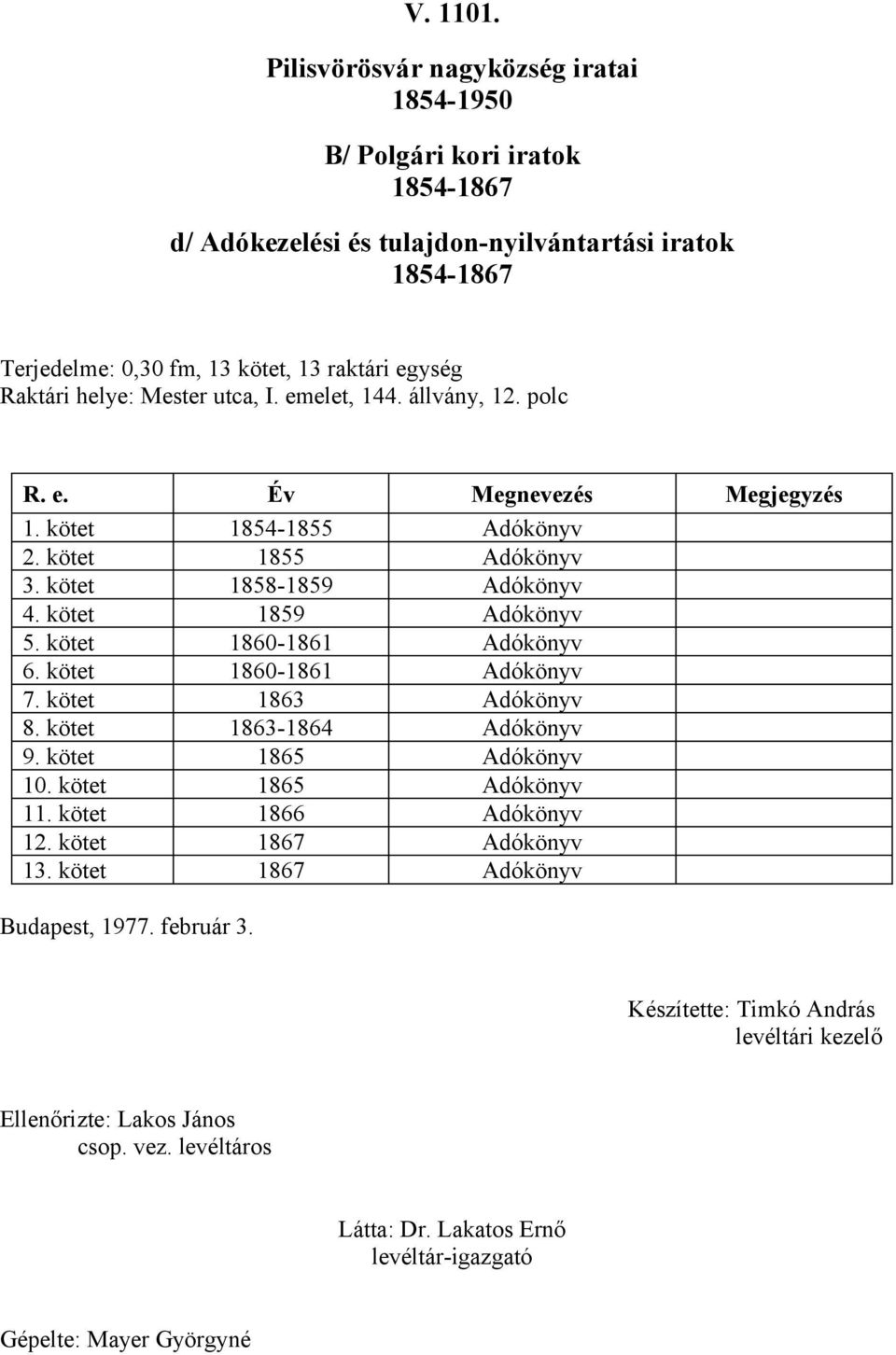 kötet 86086 Adókönyv 6. kötet 86086 Adókönyv 7. kötet 863 Adókönyv 8. kötet 863864 Adókönyv 9. kötet 865 Adókönyv 0. kötet 865 Adókönyv. kötet 866 Adókönyv 2. kötet 867 Adókönyv 3.