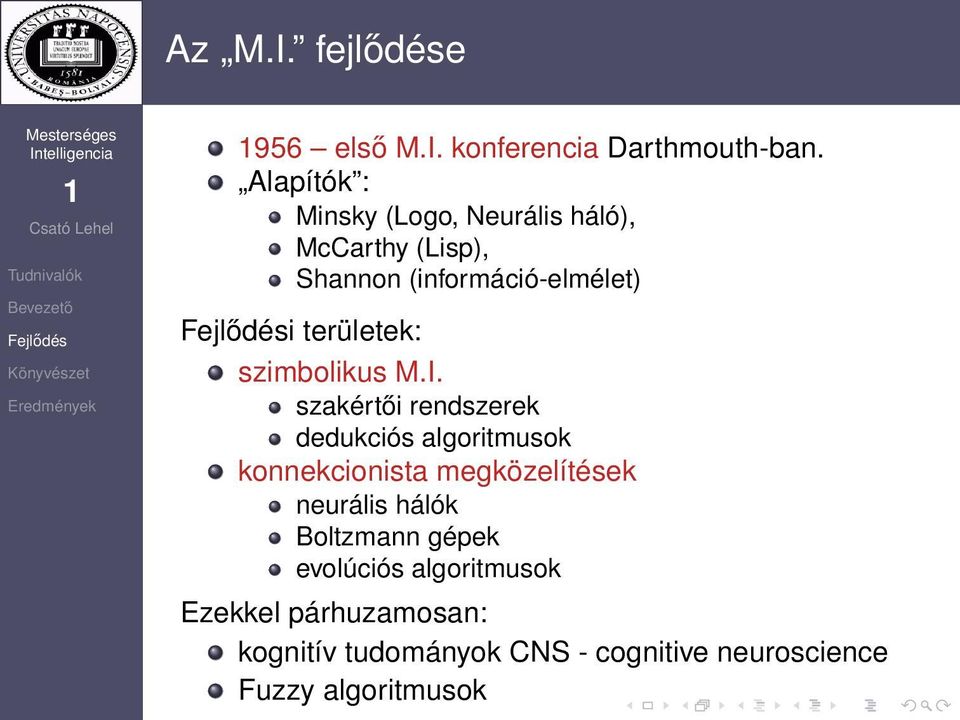 területek: szimbolikus M.I.