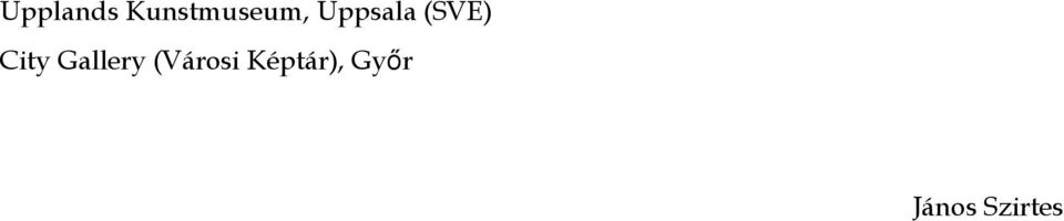 (SVE) City Gallery