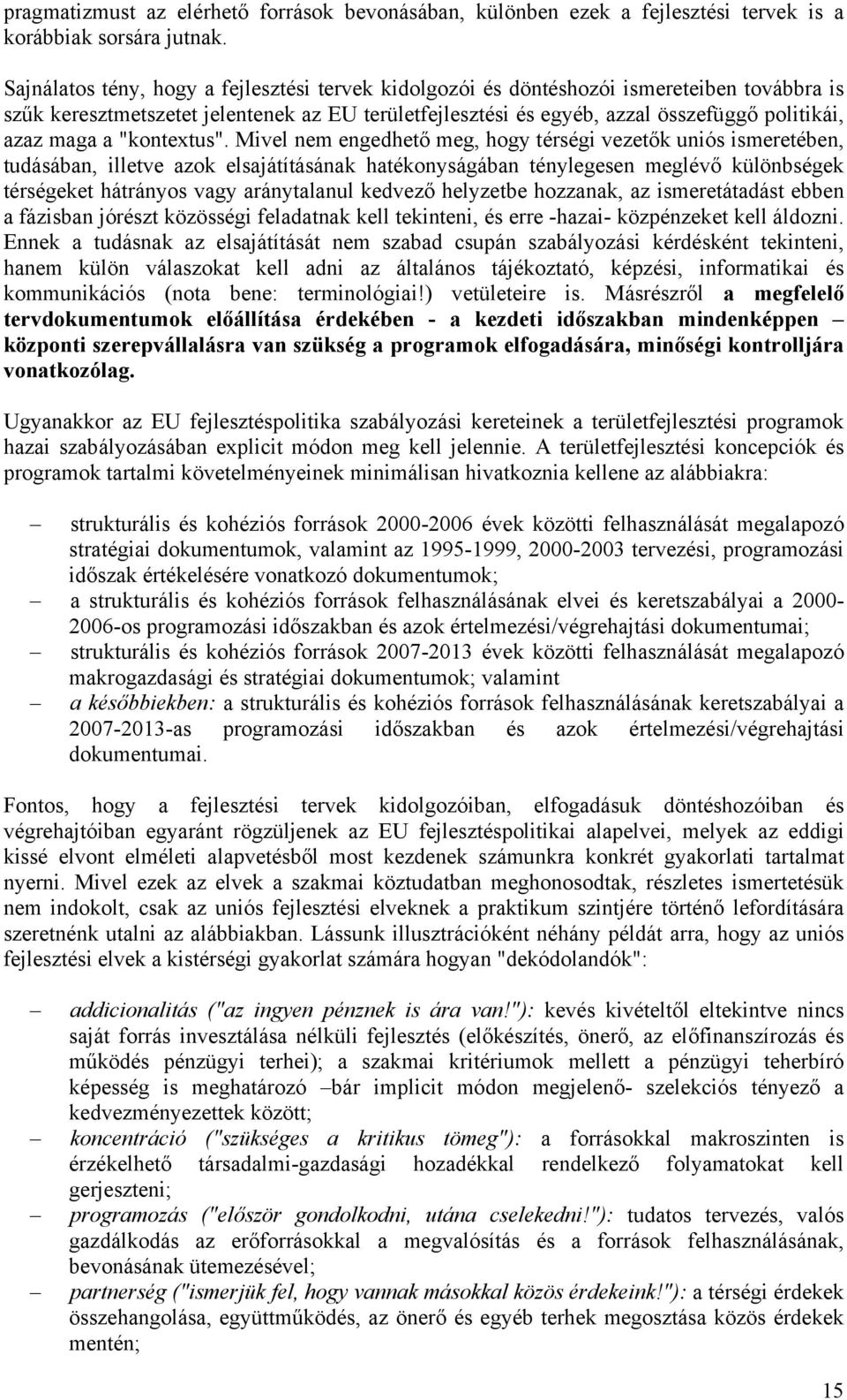 a "kontextus".