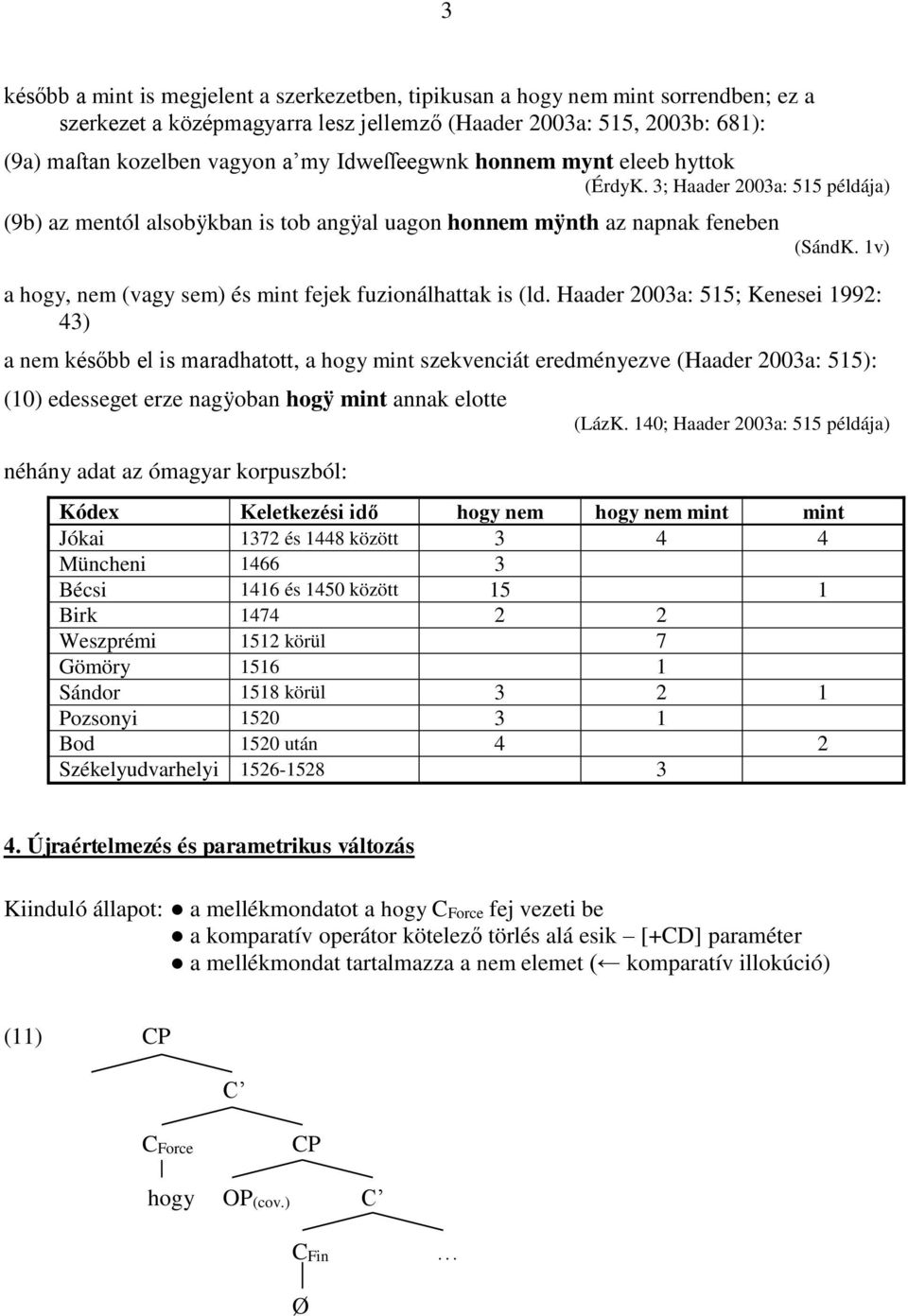1v) a hogy, nem (vagy sem) és mint fejek fuzionálhattak is (ld.