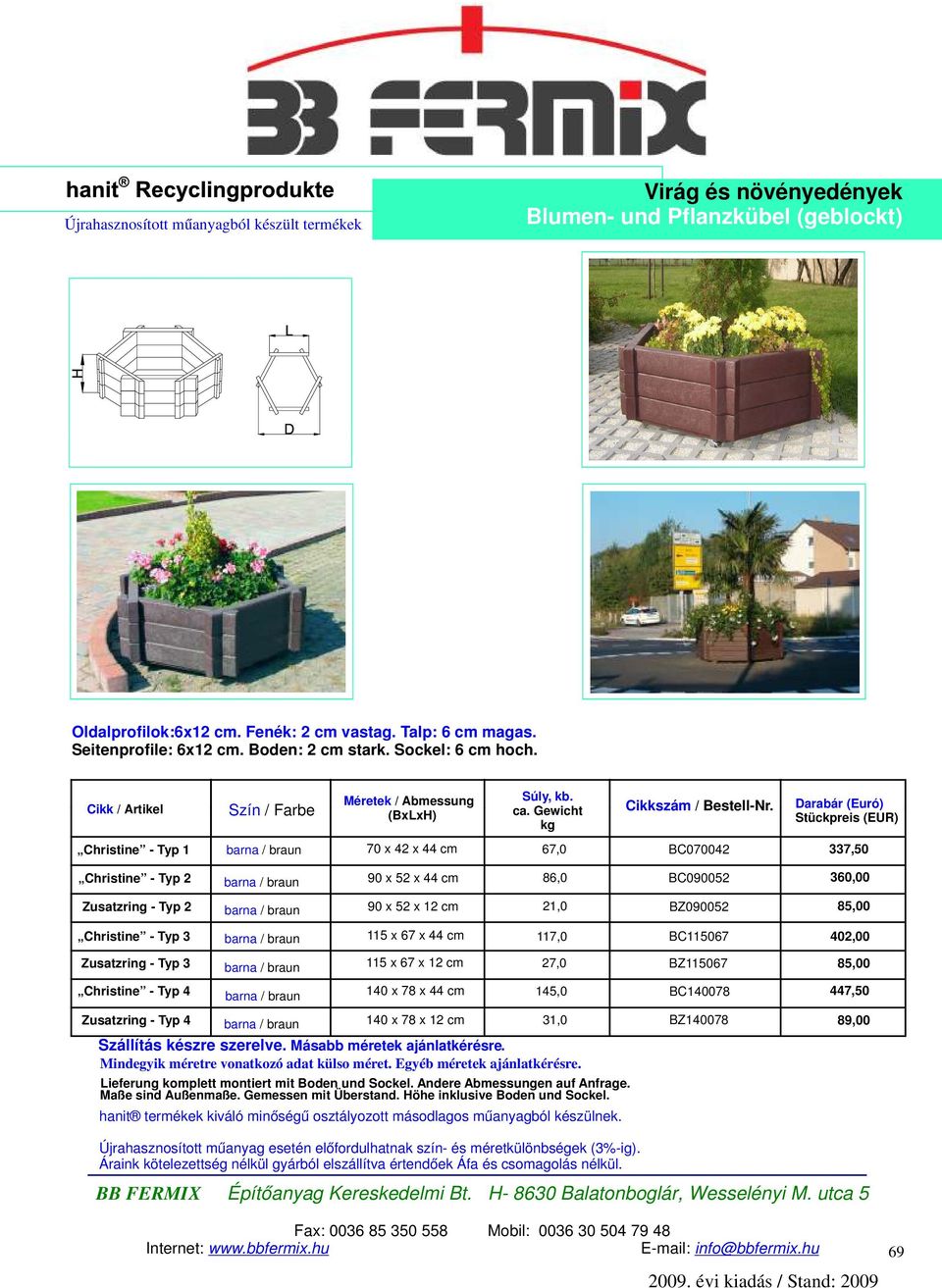 Zusatzring - Typ 4 90 x 52 x 44 cm 90 x 52 x 12 cm 115 x 67 x 44 cm 115 x 67 x 12 cm 140 x 78 x 44 cm 140 x 78 x 12 cm 86,0 21,0 117,0 27,0 145,0 31,0 Szállítás készre szerelve.