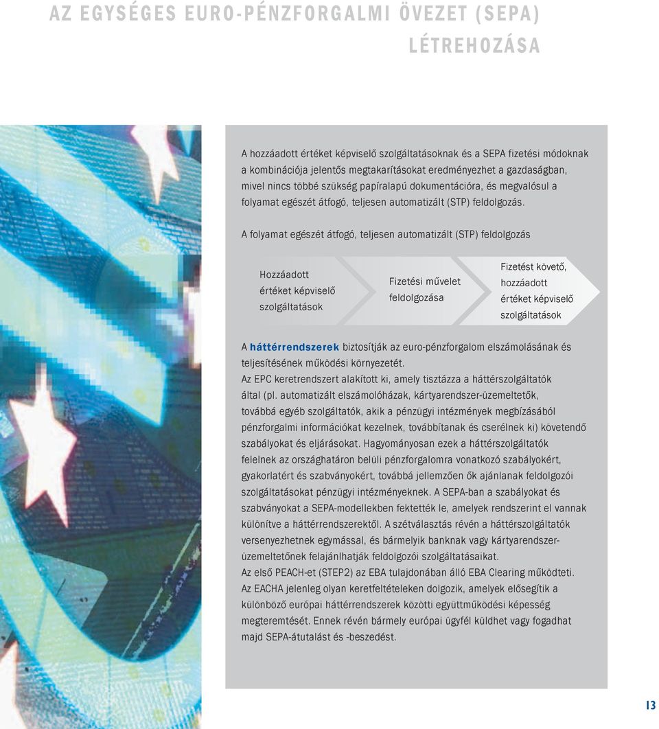 A folyamat egészét átfogó, teljesen automatizált (STP) feldolgozás Hozzáadott értéket képviselő szolgáltatások Fizetési művelet feldolgozása Fizetést követő, hozzáadott értéket képviselő