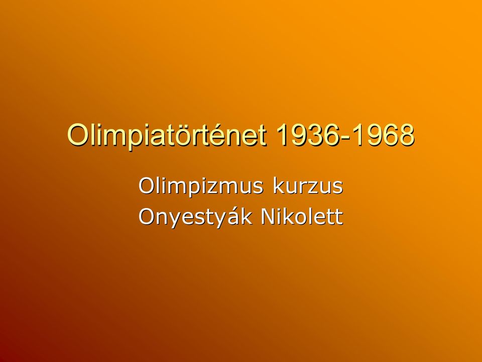 1968 Olimpizmus