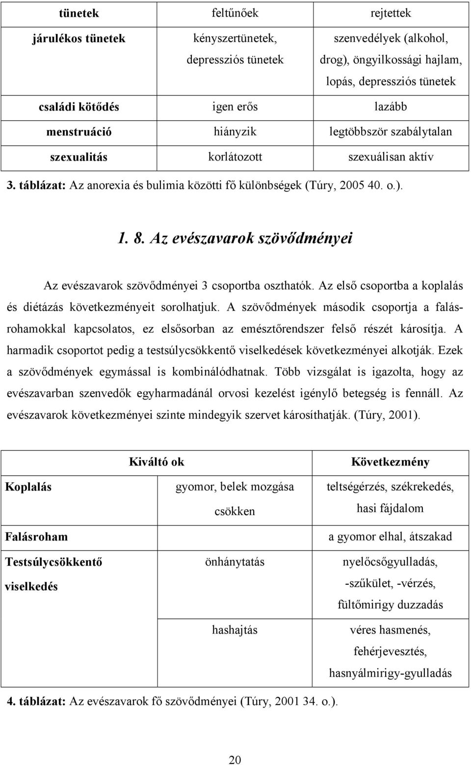 Az evészavarok szövődményei Az evészavarok szövődményei 3 csoportba oszthatók. Az első csoportba a koplalás és diétázás következményeit sorolhatjuk.