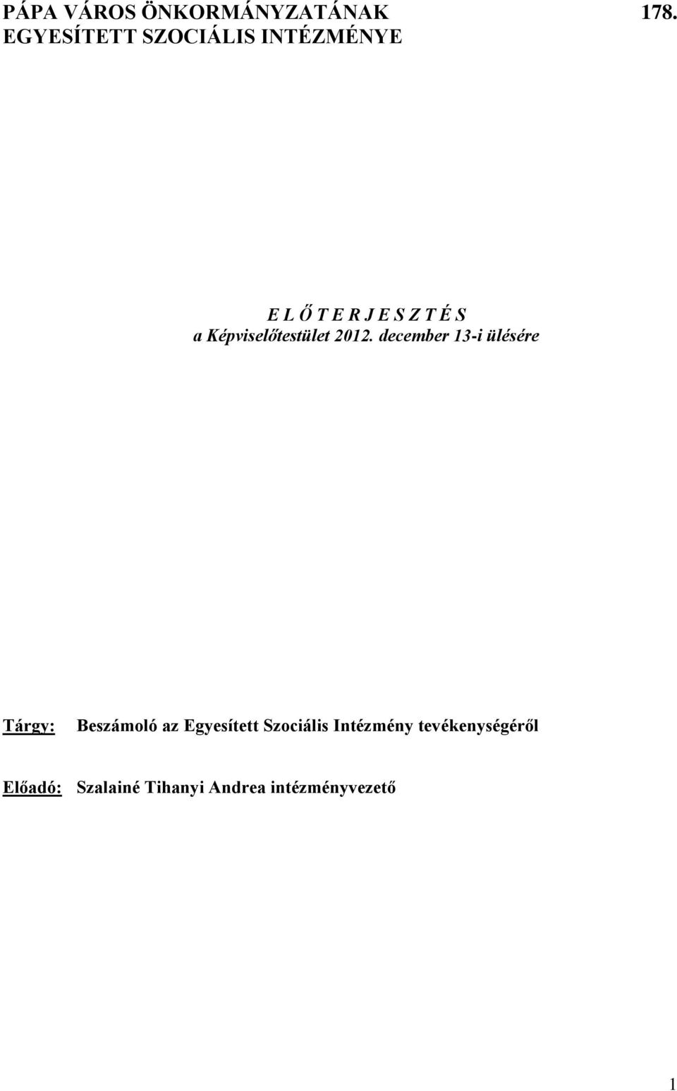 Képviselőtestület 2012.