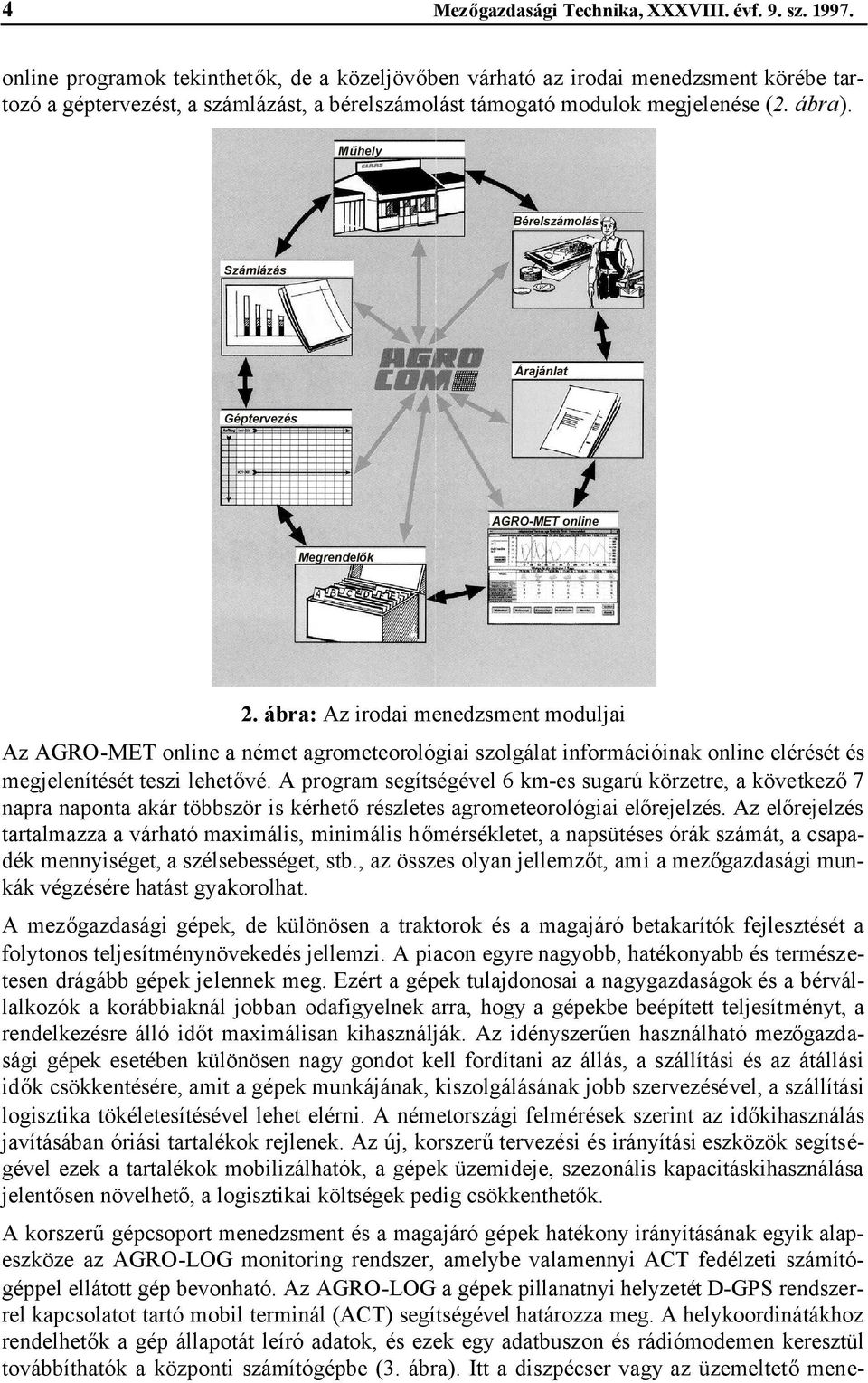 Műhely Bérelszámolás Számlázás Árajánlat Géptervezés AGRO-MET online Megrendelők 2.