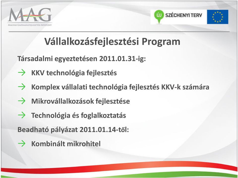 technológia fejlesztés KKV-k számára Mikrovállalkozások