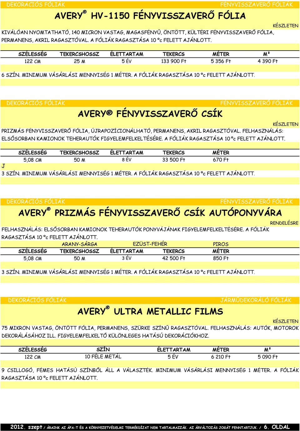 DEKORÁCIÓS FÓLIÁK AVERY FÉNYVISSZAVERŐ CSÍK FÉNYVISSZAVERŐ FÓLIÁK PRIZMÁS FÉNYVISSZAVERŐ FÓLIA, ÚJRAPOZÍCIONÁLHATÓ, PERMANENS, AKRIL RAGASZTÓVAL.