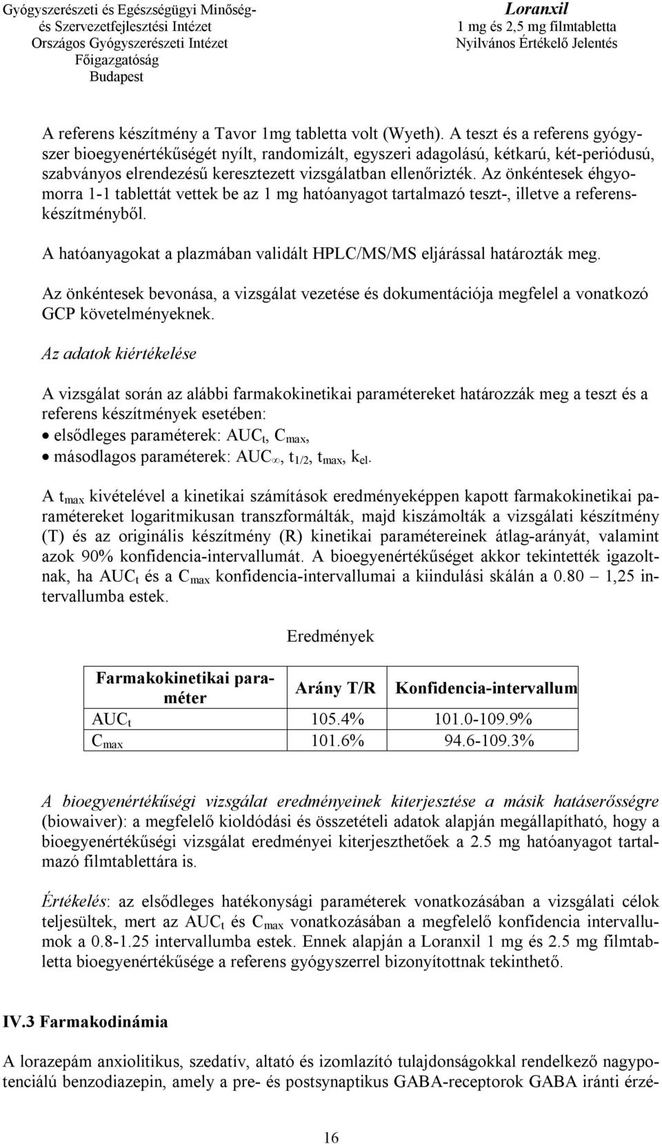 Az önkéntesek éhgyomorra 1-1 tablettát vettek be az 1 mg hatóanyagot tartalmazó teszt-, illetve a referenskészítményből. A hatóanyagokat a plazmában validált HPLC/MS/MS eljárással határozták meg.