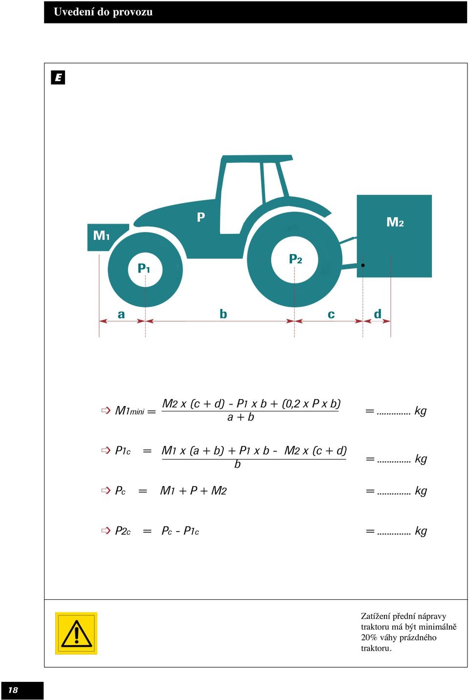.. kg Pc = M x (a + b) + P x b - M x (c + d) b =.