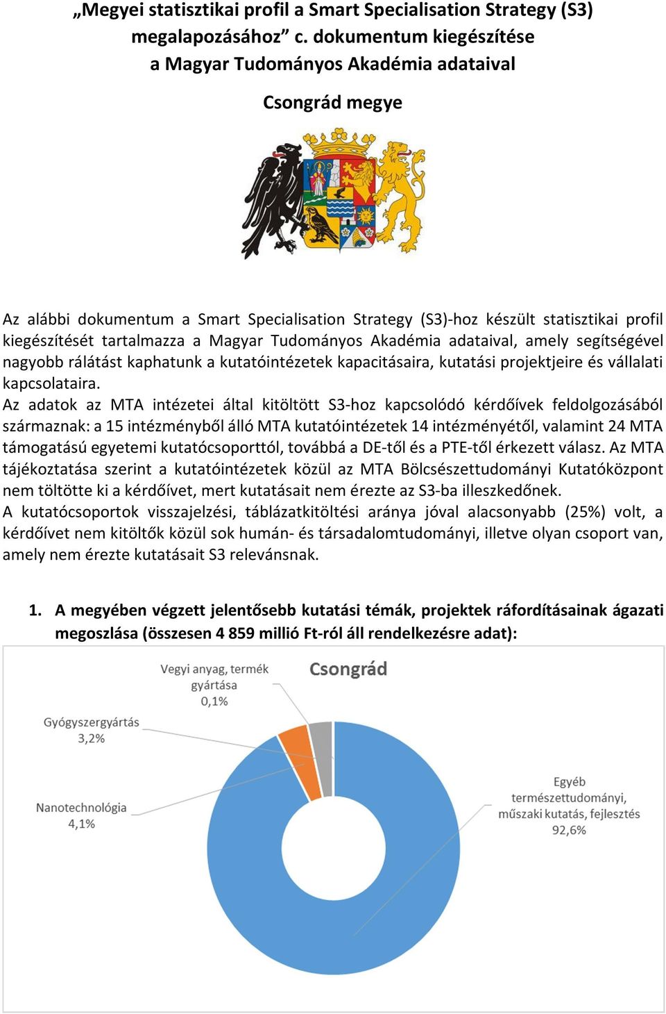 Magyar Tudományos Akadémia adataival, amely segítségével nagyobb rálátást kaphatunk a kutatóintézetek kapacitásaira, kutatási projektjeire és vállalati kapcsolataira.