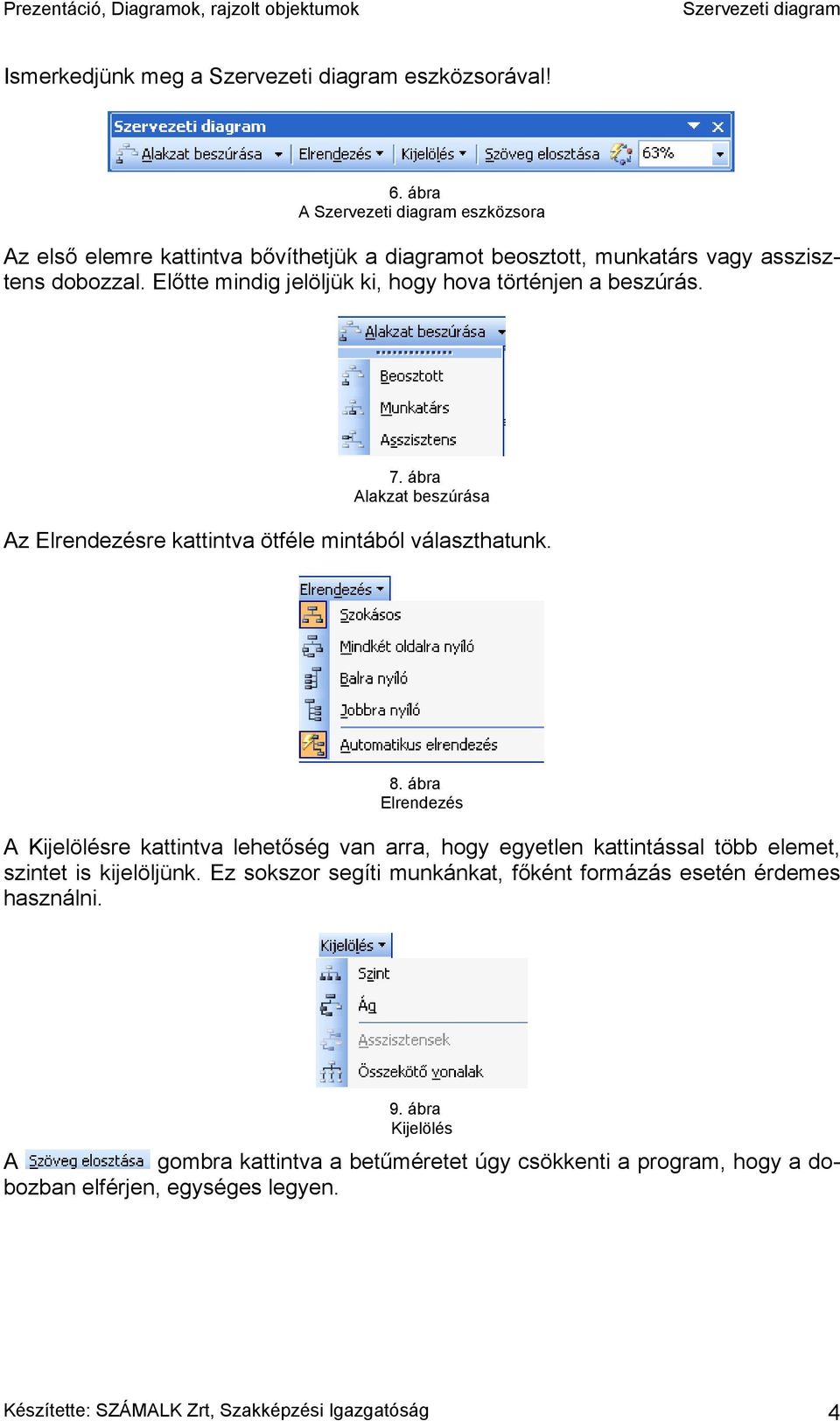 ábra Elrendezés A Kijelölésre kattintva lehetőség van arra, hogy egyetlen kattintással több elemet, szintet is kijelöljünk.