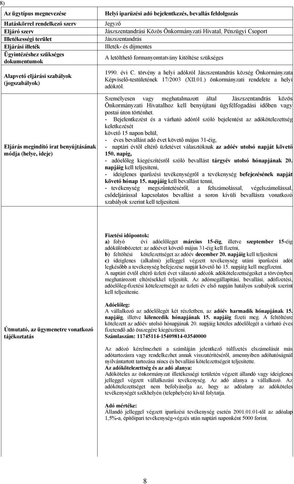 Személyesen vagy meghatalmazott által közös Önkormányzati Hivatalhoz kell benyújtani ügyfélfogadási időben vagy postai úton történhet.