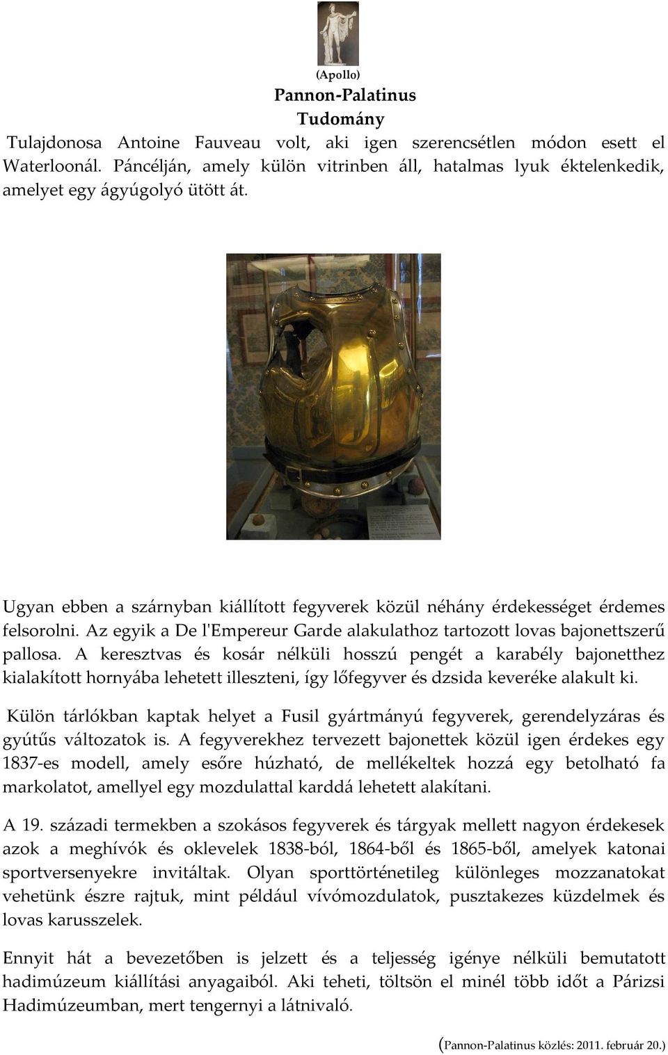 A keresztvas és kos{r nélküli hosszú pengét a karabély bajonetthez kialakított horny{ba lehetett illeszteni, így lőfegyver és dzsida keveréke alakult ki.