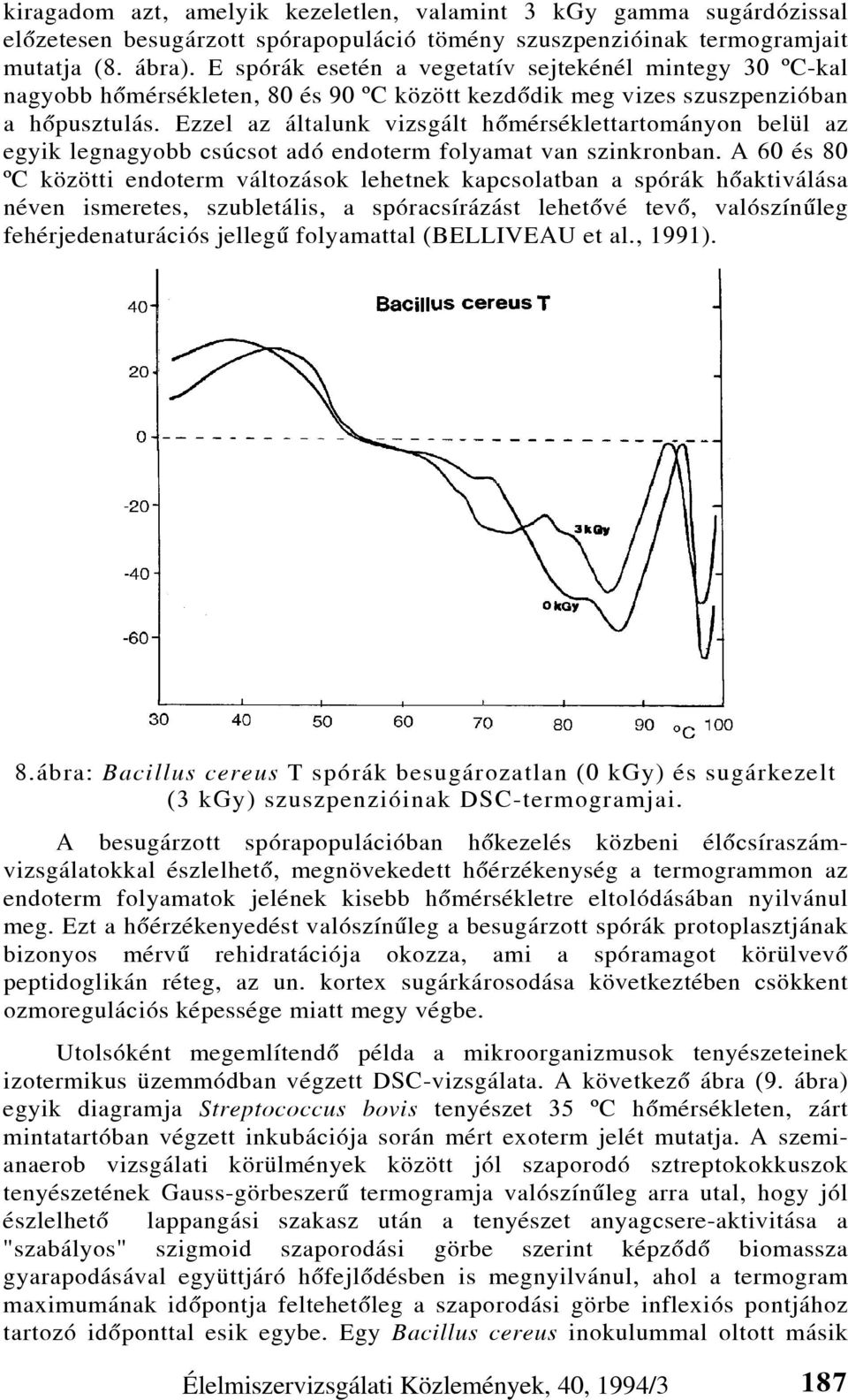 Ezzel az általunk vizsgált hômérséklettartományon belül az egyik legnagyobb csúcsot adó endoterm folyamat van szinkronban.