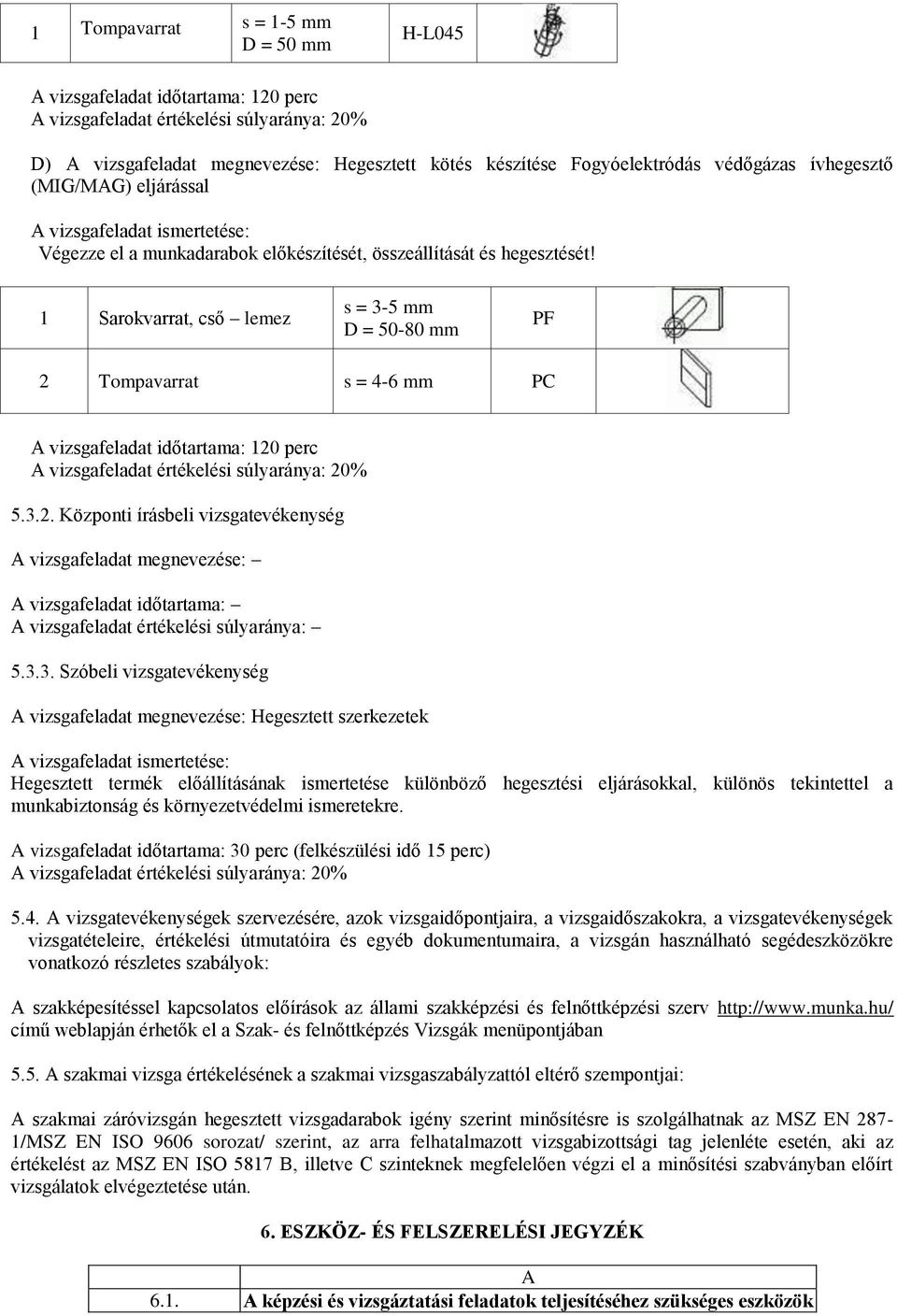 Tompavarrat s = 4-6 mm 5.3.