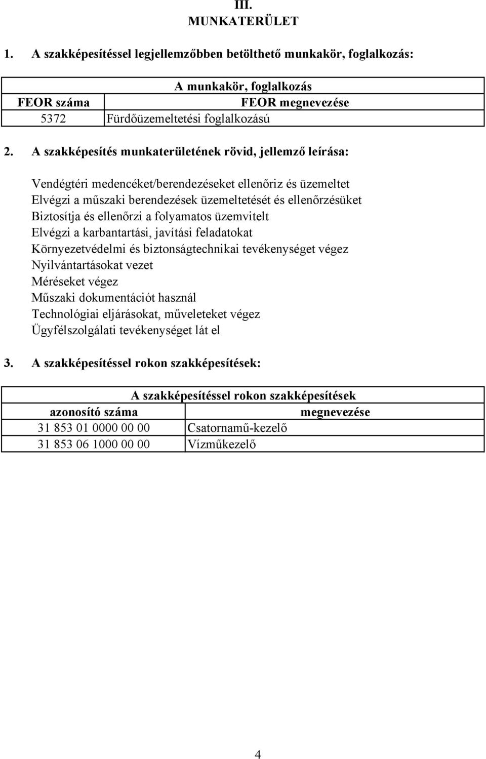 ellenőrzi a folyamatos üzemvitelt Elvégzi a karbantartási, javítási feladatokat Környezetvédelmi és biztonságtechnikai tevékenységet végez Nyilvántartásokat vezet Méréseket végez Műszaki