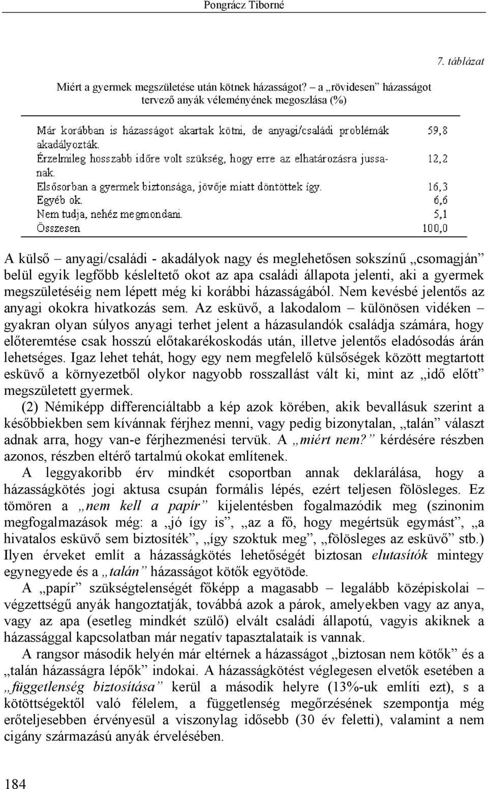 jelenti, aki a gyermek megszületéséig nem lépett még ki korábbi házasságából. Nem kevésbé jelentős az anyagi okokra hivatkozás sem.