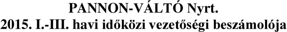 -III. havi