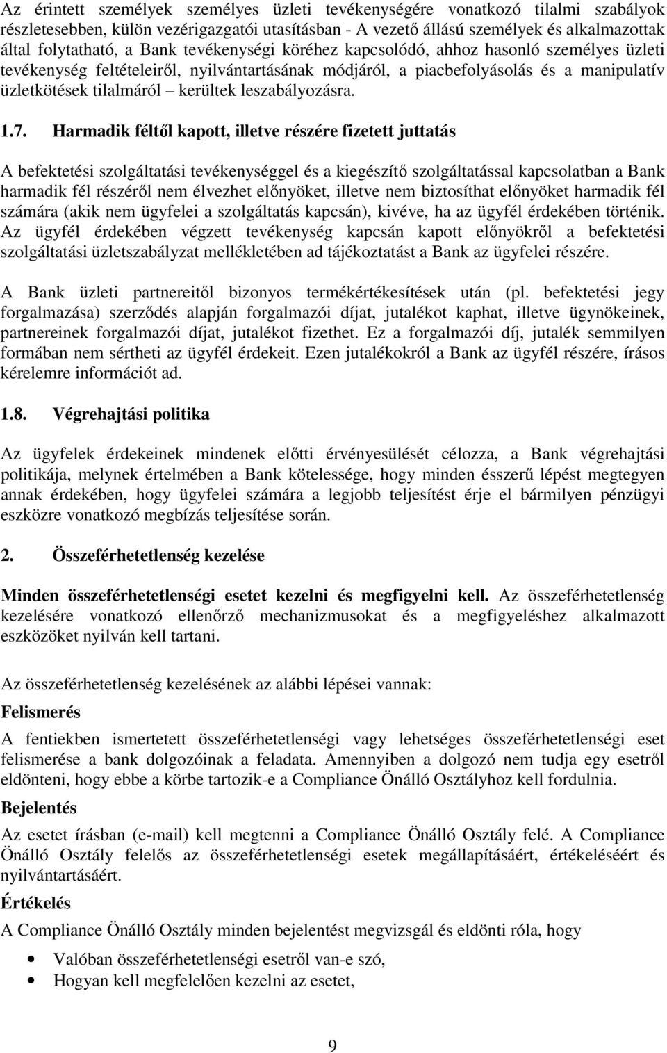 leszabályozásra. 1.7.