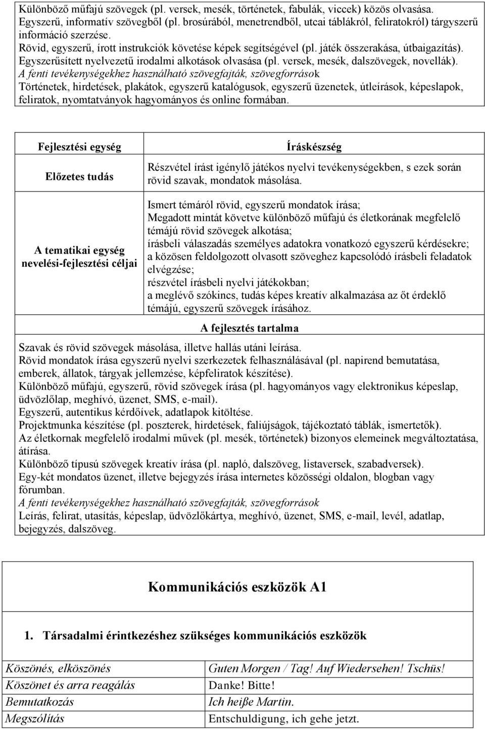 Egyszerűsített nyelvezetű irodalmi alkotások olvasása (pl. versek, mesék, dalszövegek, novellák).