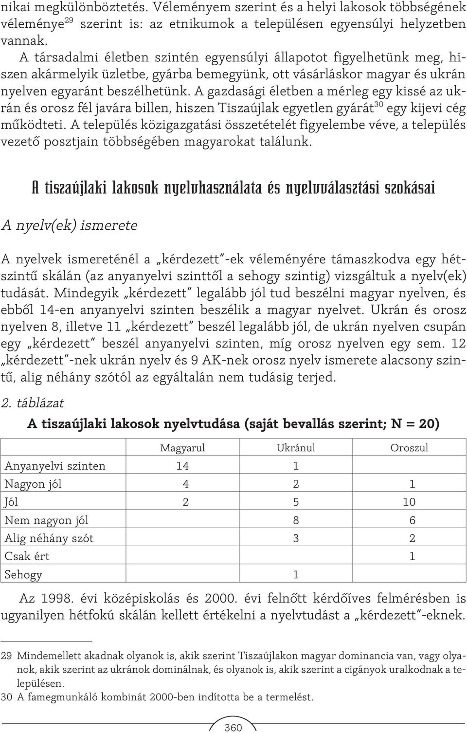 A gazdasági életben a mérleg egy kissé az ukrán és orosz fél javára billen, hiszen Tiszaújlak egyetlen gyárát 30 egy kijevi cég mûködteti.