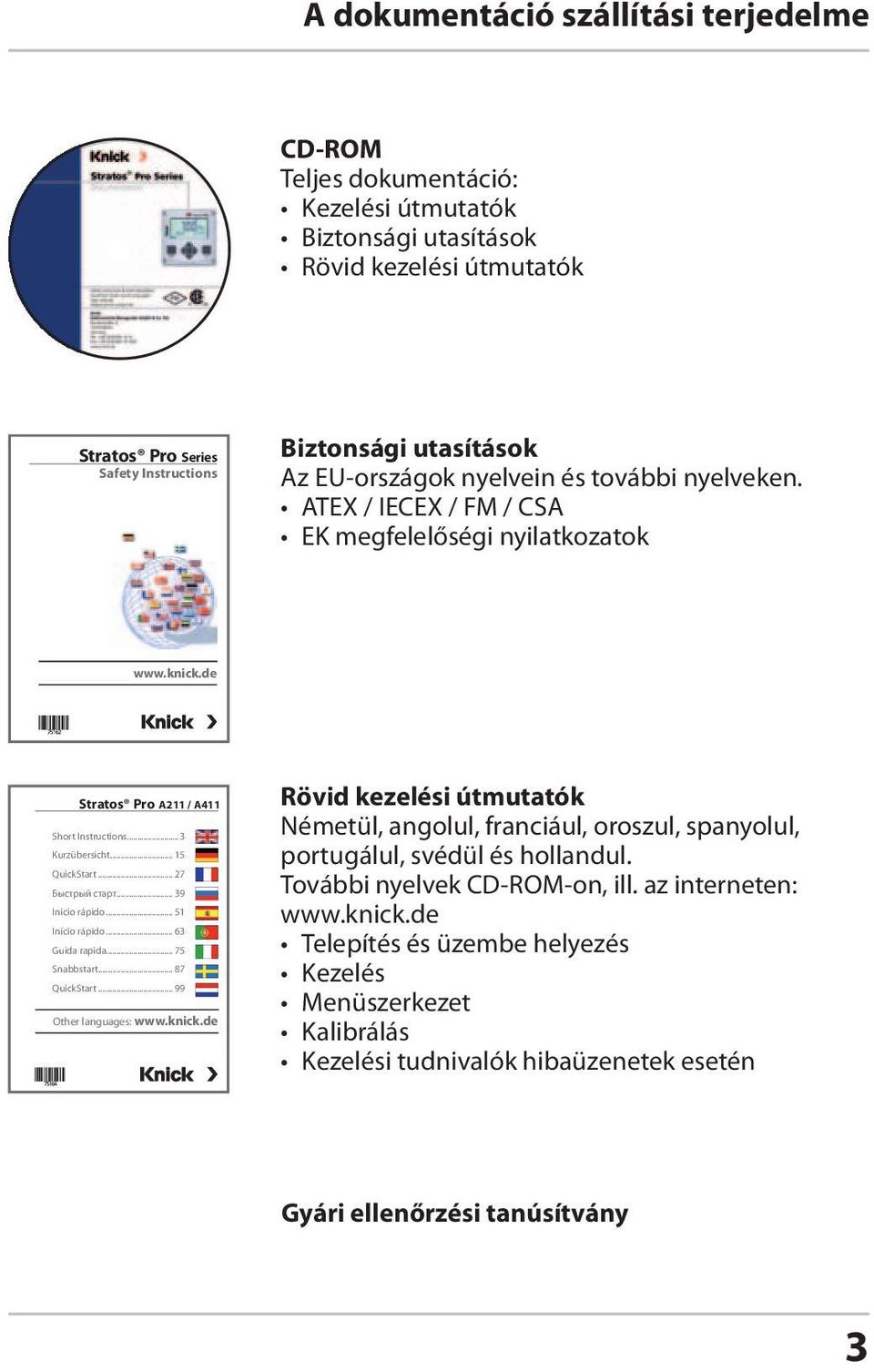 .. 27 Быстрый старт... 39 Inicio rápido... 51 Início rápido... 63 Guida rapida... 75 Snabbstart... 87 QuickStart... 99 Other languages: www.knick.