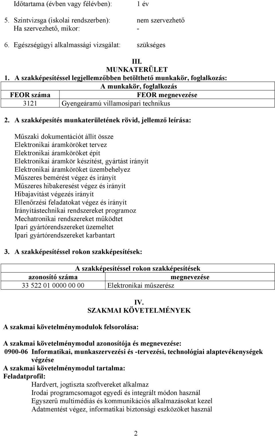 Elektronikai technikus feor