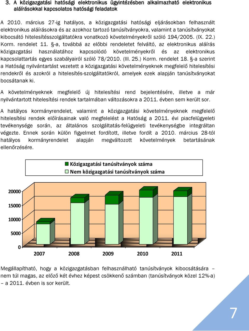 hitelesítésszolgáltatókra vonatkozó követelményekről szóló 194/2005. (IX. 22.) Korm. rendelet 11.