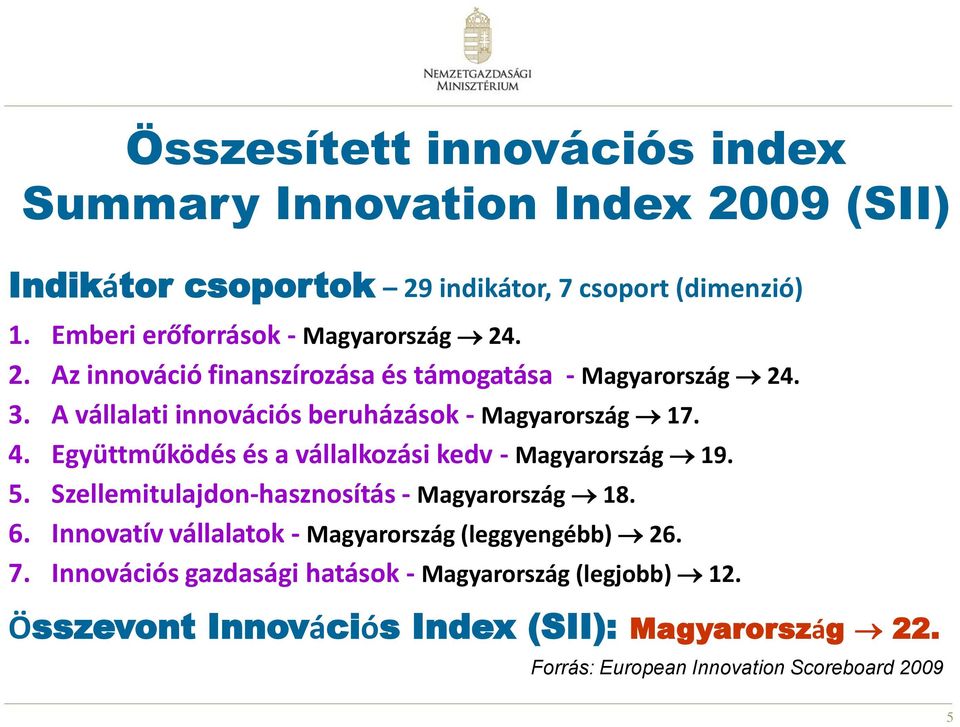 A vállalati innovációs beruházások - Magyarország 17. 4. Együttműködés és a vállalkozási kedv - Magyarország 19. 5.
