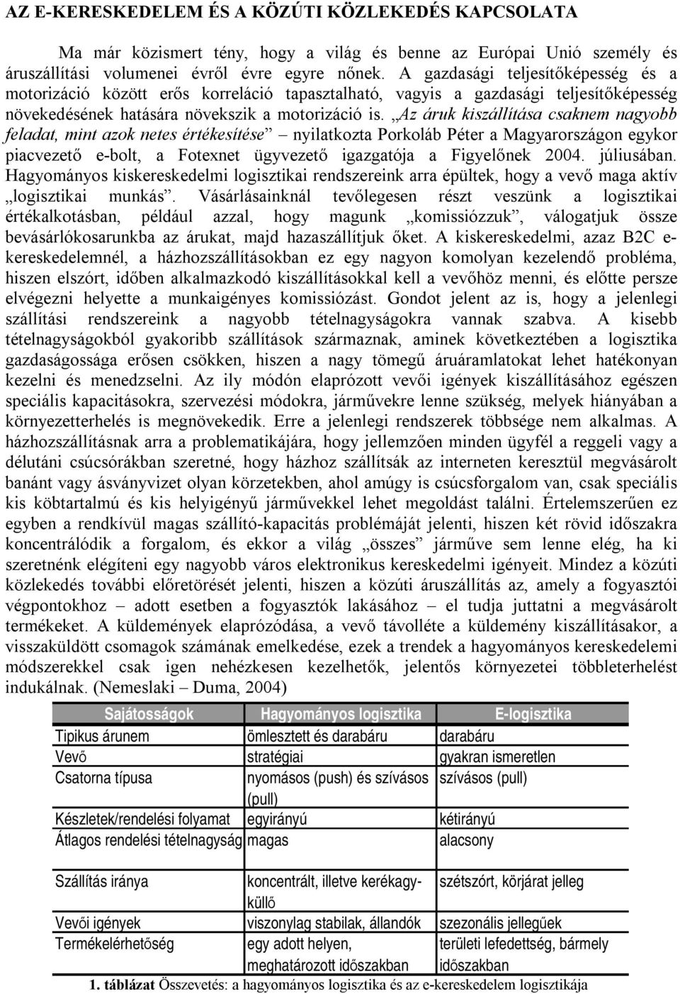 Az áruk kiszállítása csaknem nagyobb feladat, mint azok netes értékesítése nyilatkozta Porkoláb Péter a Magyarországon egykor piacvezető e-bolt, a Fotexnet ügyvezető igazgatója a Figyelőnek 2004.