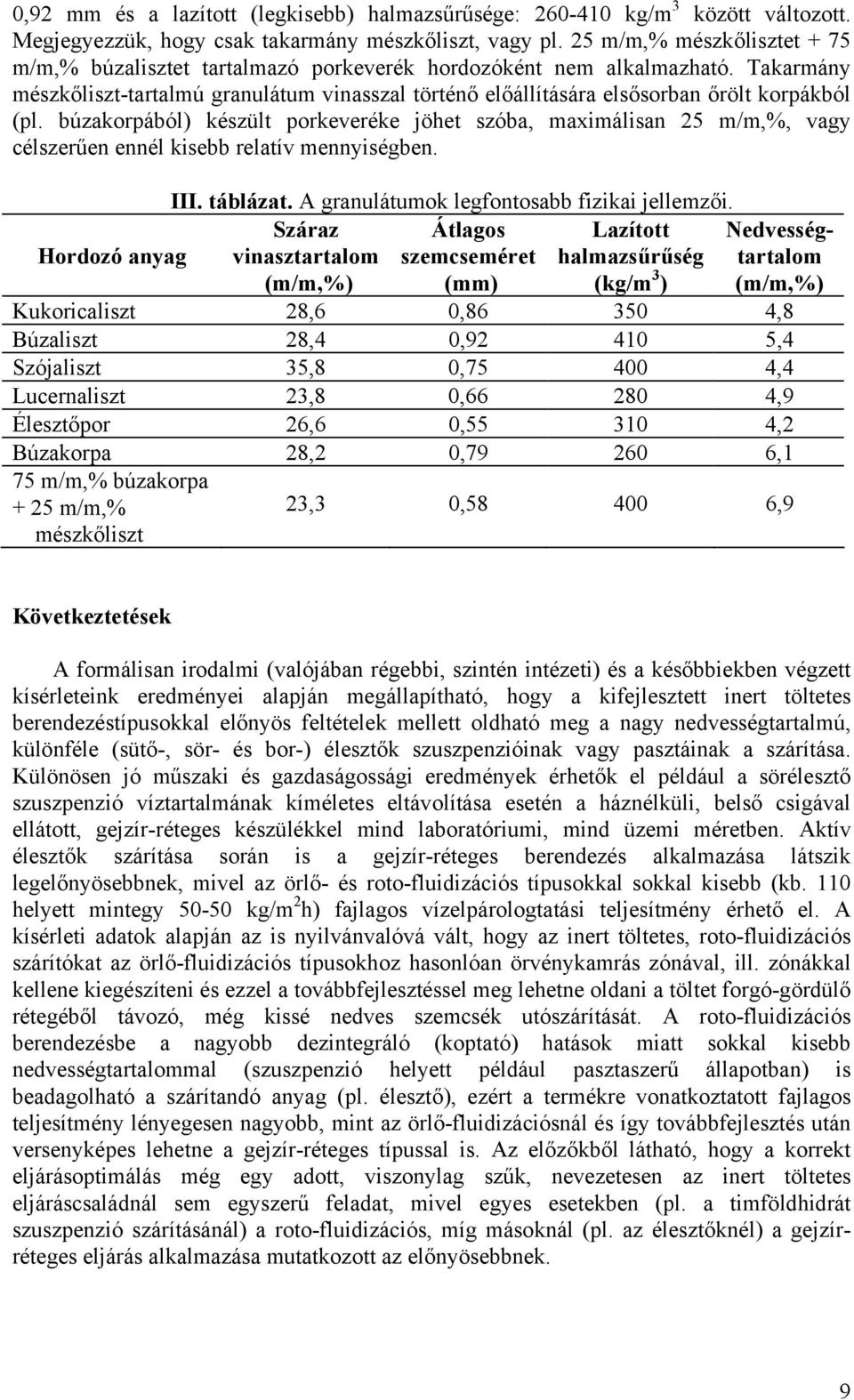Takarmány mészkőliszt-tartalmú granulátum vinasszal történő előállítására elsősorban őrölt korpákból (pl.