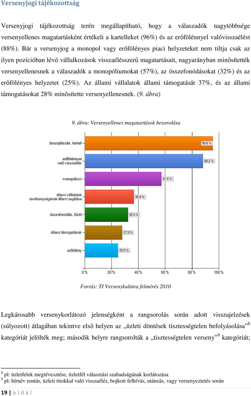Bár a versenyjog a monopol vagy erıfölényes piaci helyzeteket nem tiltja csak az ilyen pozícióban lévı vállalkozások visszaélésszerő magatartásait, nagyarányban minısítették versenyellenesnek a