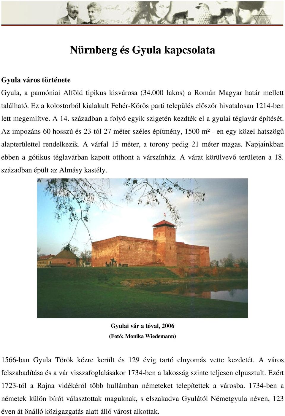 Az impozáns 60 hosszú és 23-tól 27 méter széles építmény, 1500 m² - en egy közel hatszögű alapterülettel rendelkezik. A várfal 15 méter, a torony pedig 21 méter magas.