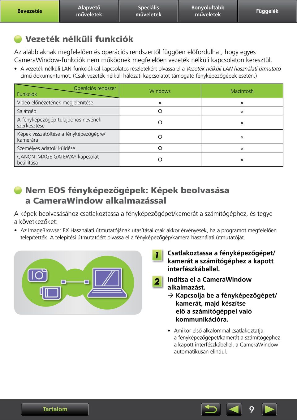 (Csak vezeték nélküli hálózati kapcsolatot támogató fényképezőgépek esetén.
